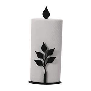 Leaf. Black Metal Paper Towel Stand -Counter Top