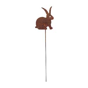 Bunny Rusted Metal Garden Stake