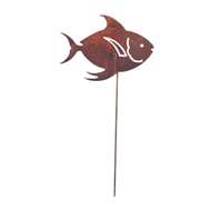 Tropical Fish Rusted Metal Garden Stake