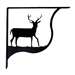 Deer Black Metal Shelf Brackets Medium 1 Pair