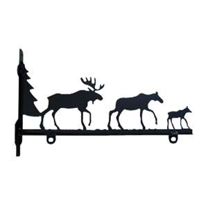 Moose Family Black Metal Sign Bracket 18 In.