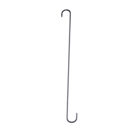 Black Metal S-Hook -24 In. L with 1-1/2 In. opening