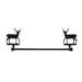 Deer Black Metal Towel Bar -24 Inch