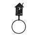 Outhouse Black Metal Towel Ring