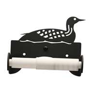 Loon Black Metal Toilet Tissue Holder -Roller Style