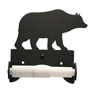 Bear Black Metal Toilet Tissue Holder -Roller Style
