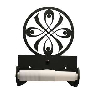 Ribbon Black Metal Toilet Tissue Holder -Roller Style