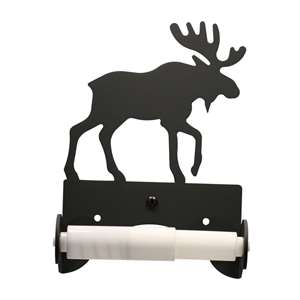 Moose Black Metal Toilet Tissue Holder -Roller Style