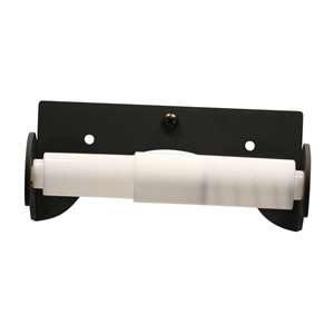 Plain Black Metal Toilet Tissue Holder -Roller Style