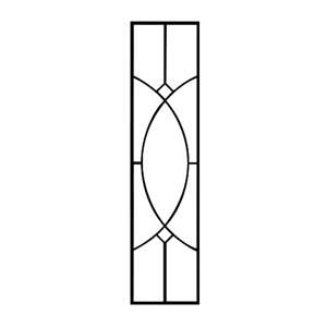 Wall Art Rectangular Style 204 in Black Metal