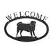 Dog Black Metal Welcome Sign Small