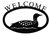 Loon Black Metal Welcome Sign Large
