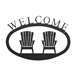 Adirondack Chairs Black Metal Welcome Sign Small