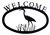 Heron Black Metal Welcome Sign Large