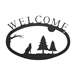 Timber Wolf Black Metal Welcome Sign Small