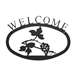 Grapevine Black Metal Welcome Sign Small