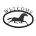 Running Horse Black Metal Welcome Sign Small