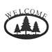 Pine Trees Black Metal Welcome Sign Small