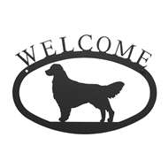 Black Metal Welcome Sign Small - Retriever