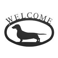 Black Metal Welcome Sign Small - Dachshund