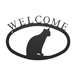 Black Metal Welcome Sign Small - Cat Sitting