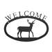 Deer Black Metal Welcome Sign - Small