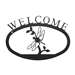 Dragonfly Black Metal Welcome Sign -Small