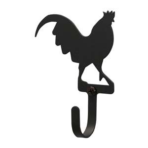 Rooster Black Metal Wall Hook -Extra Small