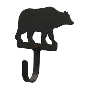 Bear Black Metal Wall Hook -Small