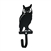 Owl Black Metal Wall Hook Small