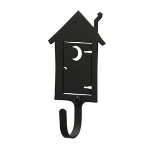 Black Metal Wall Hook Small - Outhouse