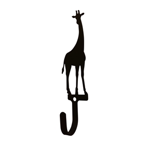 Giraffe Black Metal Wall Hook -Small
