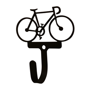 Bicycle Black Metal Wall Hook -Small