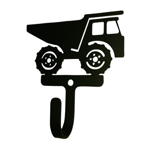 Dump Truck Black Metal Wall Hook -Small