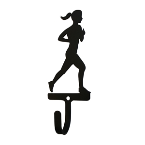 Runner - Woman's / Girl's Black Metal Wall Hook -Small