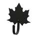Maple Leaf Black Metal Wall Hook -Extra Small