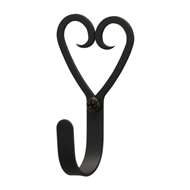 Heart Black Metal Wall Hook -Extra Small