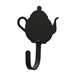 Teapot Black Metal Wall Hook -Extra Small