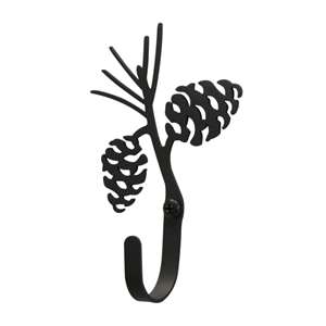 Pinecone Black Metal Wall Hook -Small