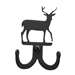 Deer Black Metal Double Wall Hook