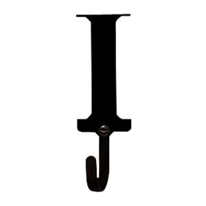 Letter I Black Metal Wall Hook -Small