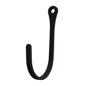 Black Metal Narrow Wall Hook -1-1/2 In. Hook Depth