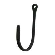 Black Metal Narrow Wall Hook -1-3/4 In. Hook Depth