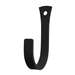 Black Metal Wide Wall Hook -1-1/4 In. Hook Depth