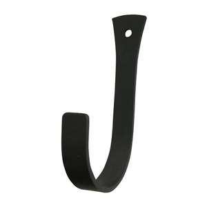 Black Metal Wide Wall Hook -2 In. Hook Depth