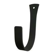 Black Metal Wide Wall Hook -2-1/2 In. Hook Depth