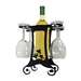 4-Glass 1-Bottle Holder Caddy Grapevine Design