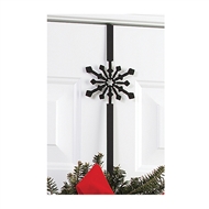 Snowflake Black Metal Wreath Hanger