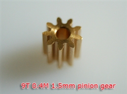 1.5mm Pinion gear 0.4M 9T for 130X