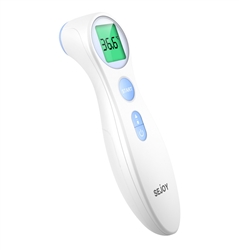 Digital Forehead Thermometer - Infrared - White (Body Temperature Reader, Lightweight, Compact)